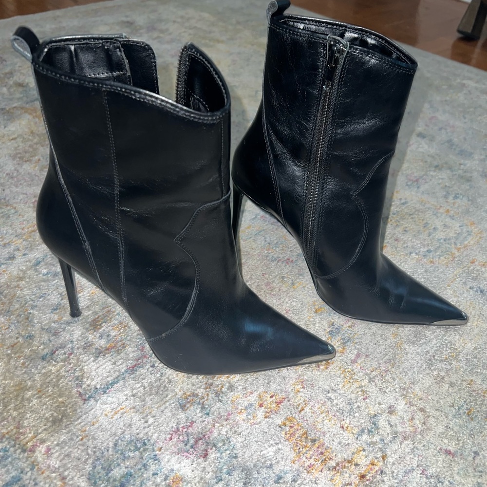 Black Stiletto Ankle Boots